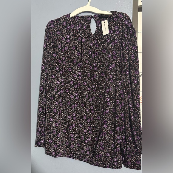 Lane Bryant Relaxed Blouson-Sleeve Banded-Botton Top - Picture 2 of 6